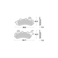 Plaquette de frein AP RACING pour HONDA CB 125 F