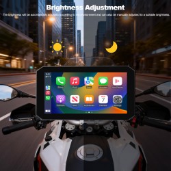 CARPLAY sans fil moto étanche Dashcam tout en 1