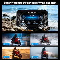 CARPLAY sans fil moto étanche Dashcam tout en 1