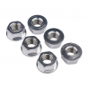 REAR SPROCKET NUT KIT 12mm SILVER 6PCS