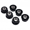 REAR SPROCKET NUT KIT 12mm BLACK 6PCS