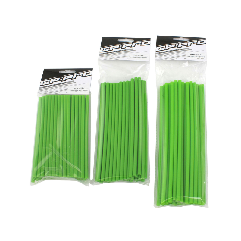 Caches de rayons vélo 27 cm verts, lot de 40