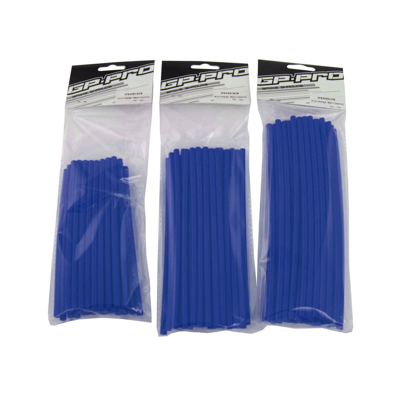 Caches de rayons vélo 27 cm bleu cyan, lot de 40