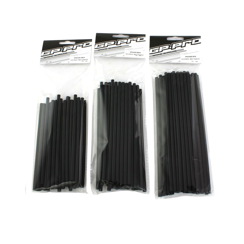Caches de rayons vélo 27 cm noirs, lot de 40