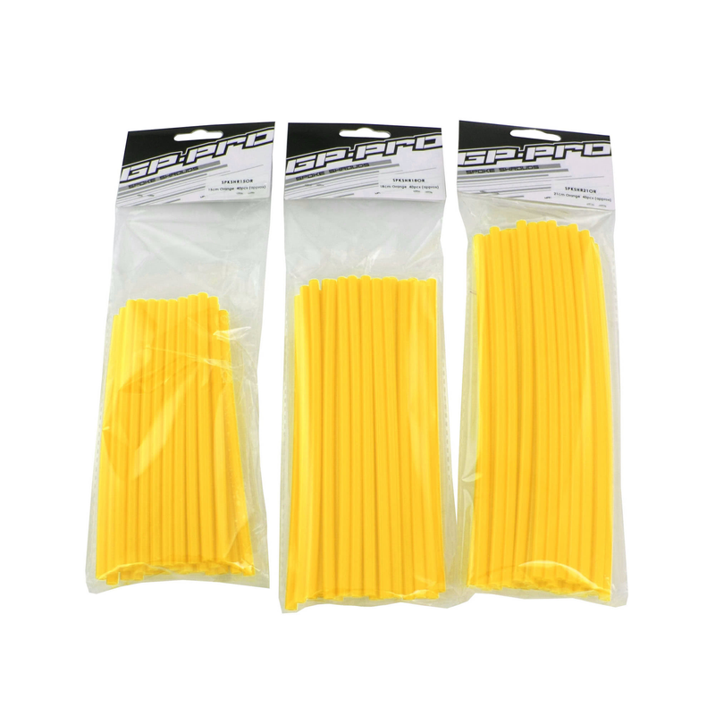 GAINES DE RAYONS GP PRO 18 cm JAUNES, PACK DE 40  70 100 17, 70 100 19, 18 19 ARRIÈRE