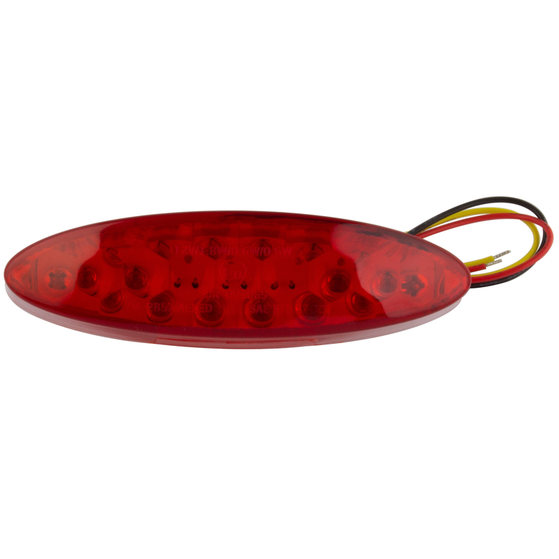 FEUX ARRIÈRE TRIPLE LUMIÈRE, Cabochon ROUGE AVEC LED ET MARQUE E