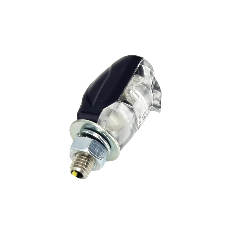 ÉCLAIRAGE DE PLAQUE D'IMMATRICULATION À LED ATOM, CORPS NOIR, 12 V 1,4 W, MARQUAGE E
