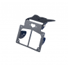 SUPPORT DE PLAQUE D'IMMATRICULATION NOIR, UNIVERSEL, RÉGLABLE, AVEC SUPPORTS DE CLIGNOTANTS