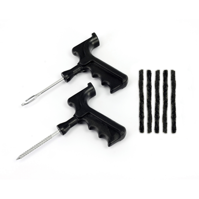 Kit de réparation pour pneus sans chambre à air : 2 outils et 5 cordes
