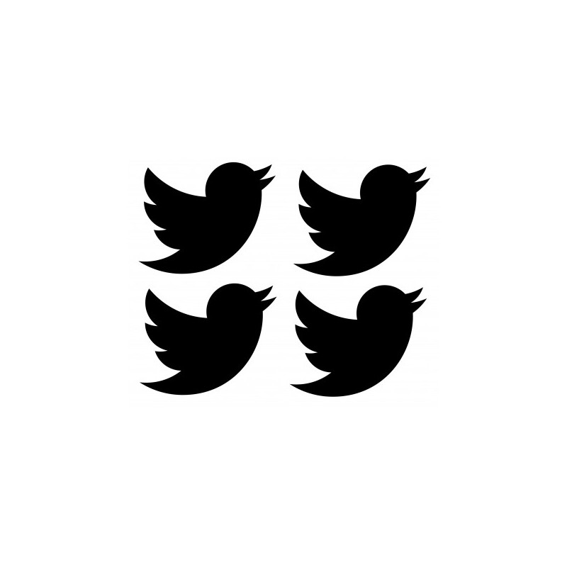 Autocollants de casques réfléchissants TWITTER