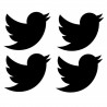 Autocollants de casques réfléchissants TWITTER