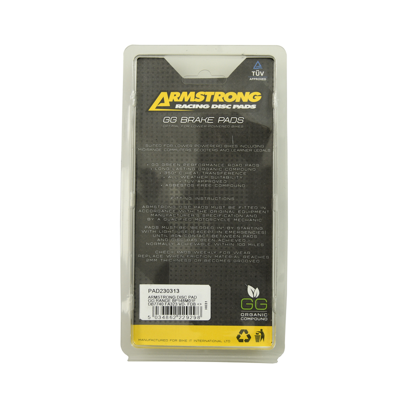 PLAQUETTES DE DISQUE ARMSTRONG GAMME GG BP148M01F DB7740 FA323 VD FDB