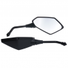 Ensemble de rétroviseurs universels diamant noir 10 mm, gauche  standard  et droit  standard   580275
