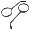 Ensemble de rétroviseurs universels ronds noirs 10 mm, gauche  standard  et droit  standard   580210