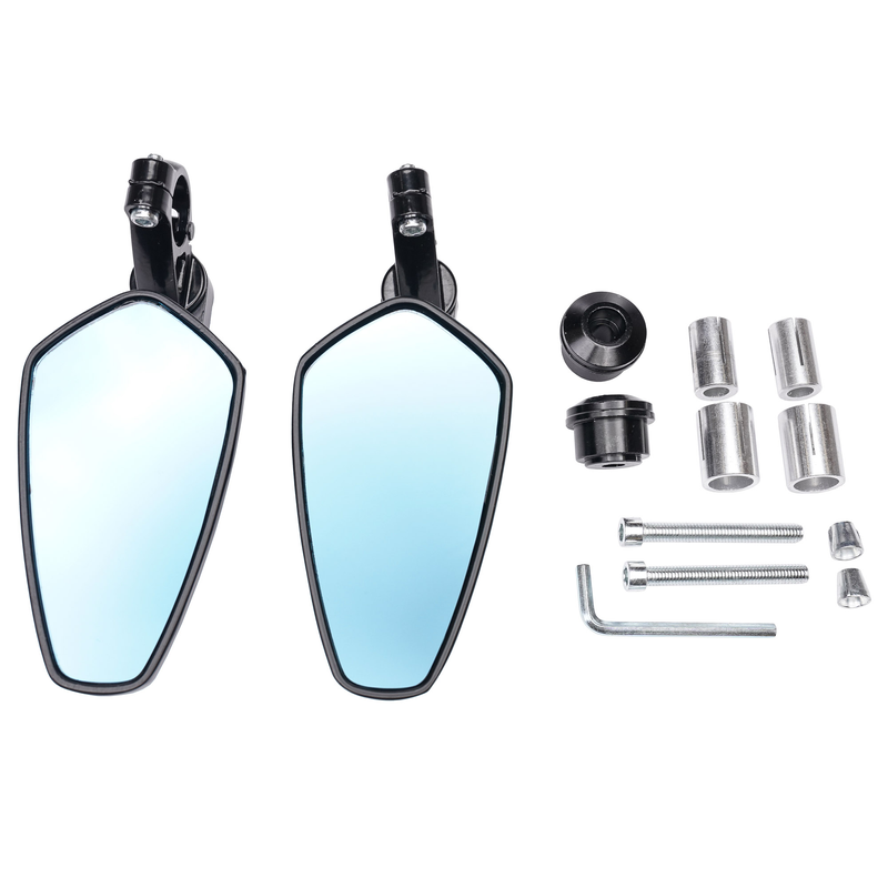 RÉTROVISEURS D EMBOUT DE GUIDON TITAN UNIVERSELS Paire noire  BEM050