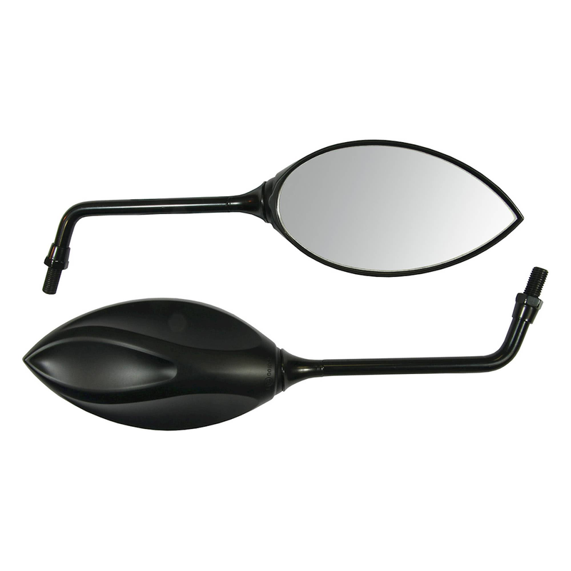 RÉTROVISEURS UNIVERSELS NOIRS, PAIRE DE TIGE 10 MM JY 134