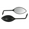 RÉTROVISEURS UNIVERSELS NOIRS, PAIRE DE TIGE 10 MM JY 134
