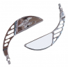 RÉTROVISEURS UNIVERSELS VIXEN HAUTE CHROMÉS, LA PAIRE 10 MM