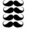 Autocollants de casques réfléchissants Moustache