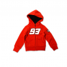 KIDS ZIP FLEECE HOODIE MARQUEZ 93 RED 10/11 YEARS