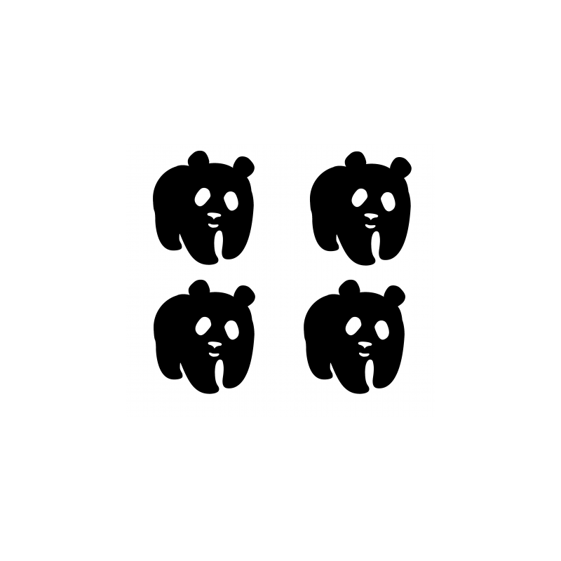 Autocollants de casques réfléchissants PANDA