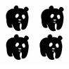 Autocollants de casques réfléchissants PANDA