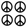 Autocollants de casques réfléchissants PEACE & LOVE
