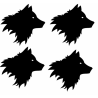 Autocollants de casques réfléchissants LOUP