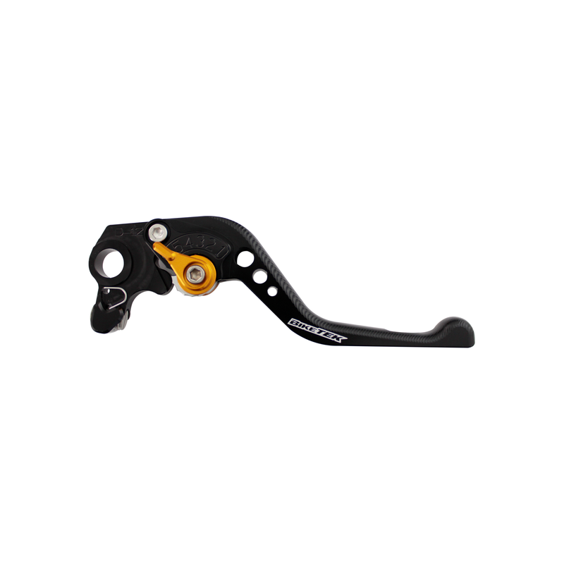 BIKETEK ADJUSTABLE CNC LEVER SHORT BRAKE - BLACK / GOLD ADJUSTER - DUCATI (D-12)