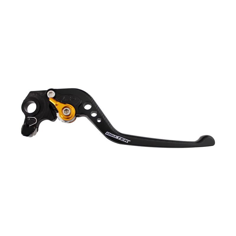 BIKETEK ADJUSTABLE CNC LEVER LONG BRAKE - BLACK / GOLD ADJUSTER - DUCATI (D-12)