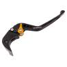 LEVIER DE FREIN RÉGLABLE CNC BIKETEK, LONG, NOIR   OR, RÉGLAGE YAMAHA R 19