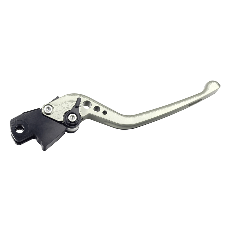 LEVIER CNC RÉGLABLE BIKETEK, FREIN LONG, TITANE   NOIR, RÉGLAGE BMW B 1