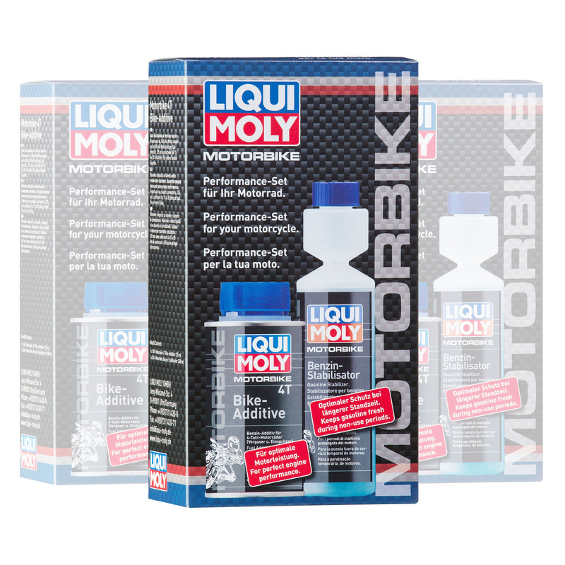 COFFRET PERFORMANCE LIQUIMOLY  ADDITIF MOTO + STAB. GAZ  1 3034