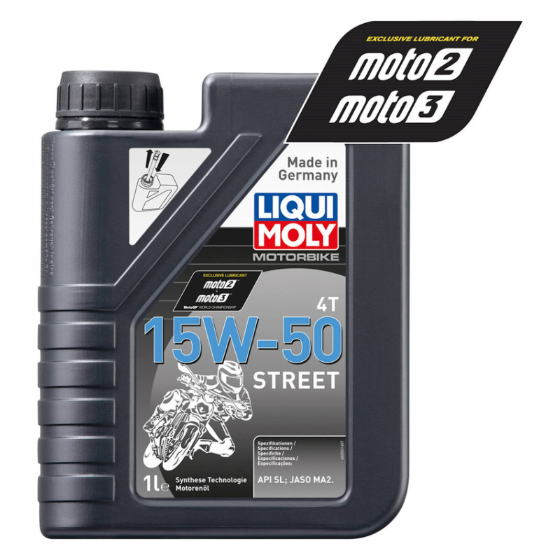 LIQUIMOLY OIL 4 STROKE - SEMI SYNTH - STREET - 15W-50 1L 2555