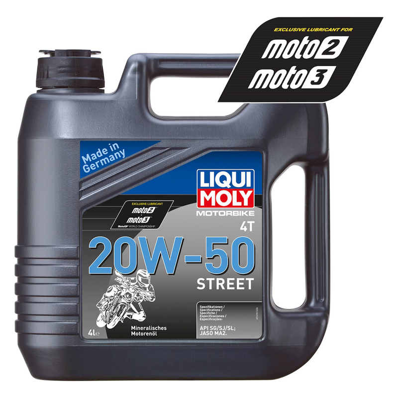 LIQUIMOLY OIL 4 STROKE - MINERAL - 20W-50 STREET 4L 1696