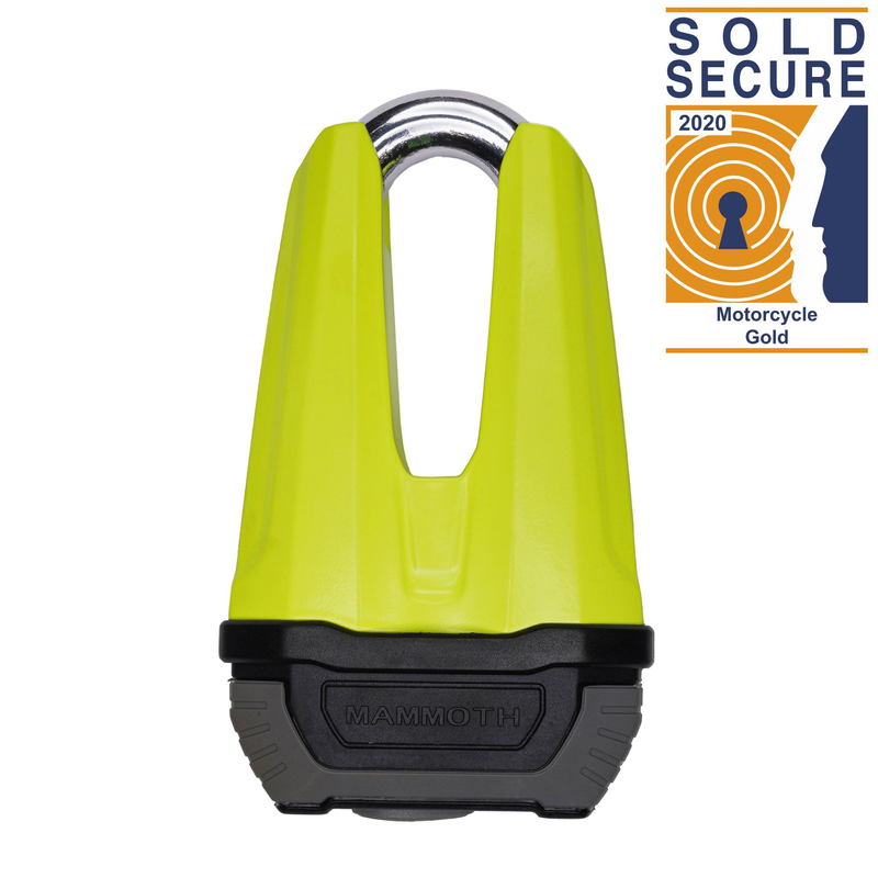 MAMMOTH RENEGADE ANTIVOL À DISQUE SÉCURISÉ 13 mm JAUNE FLUO