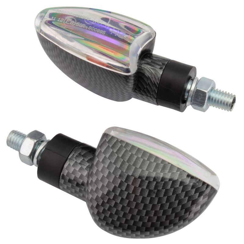 Paire de Clignotants court look CARBON IRIDIUM CE