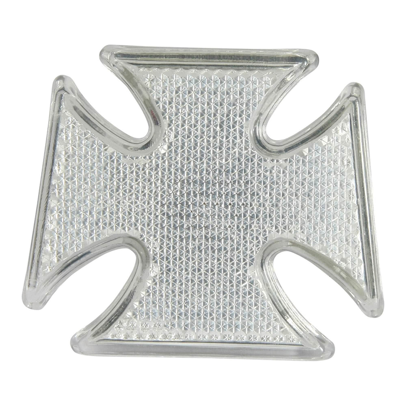 CLIGNOTANTS CROIX DE MALTE, VERRE TRANSPARENT, AMBRE, MONTAGE À VISSAGE  PAIRE