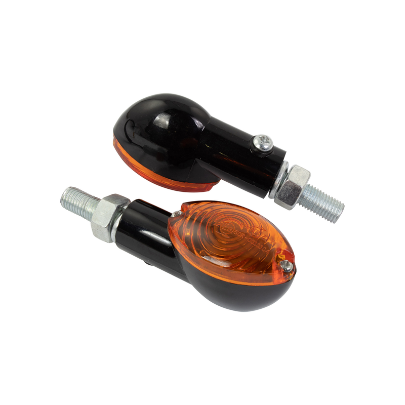 CLIGNOTANTS MINI UNIVERSELS ŒIL DE CHAT NOIRS, PAIRE AVEC MARQUAGE E