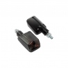 CLIGNOTANTS MINI COURTS NOIRS, VERRE FUMÉ