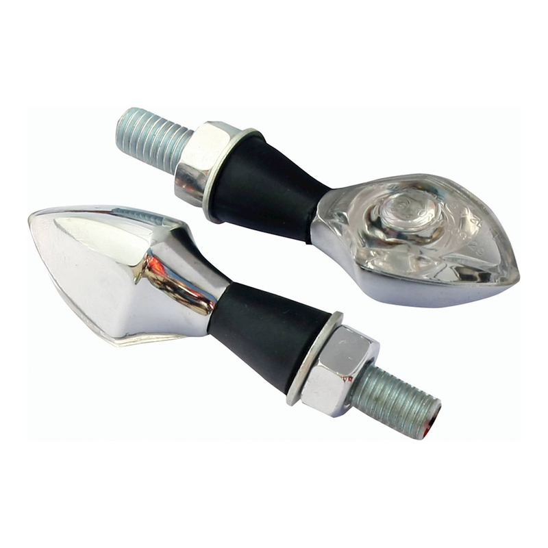 LED INDICATORS PAIR CHROME