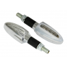 LED RUNNER TWO INDICATORS CHROME BODY FROSTED WHITE LENS