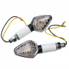 CLIGNOTANTS À LED LOSANGE, LONGS, CARBONE, VERRE TRANSPARENT, MARQUAGE E
