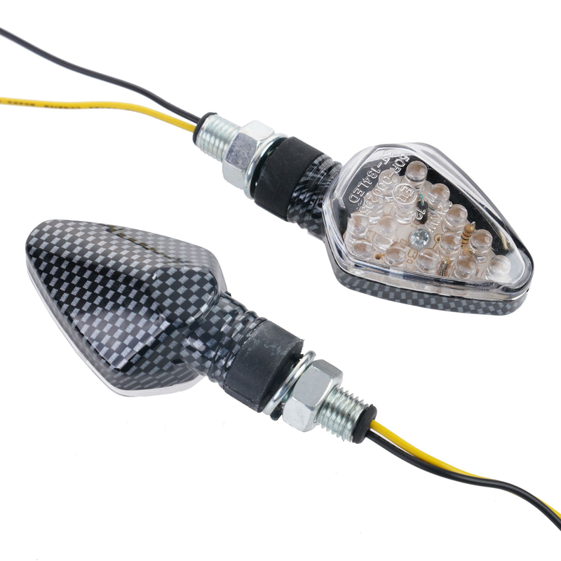 LED DIAMOND INDICATORS SHORT CARBON CLEAR LENS E-MARKED     4701962CEQEMK