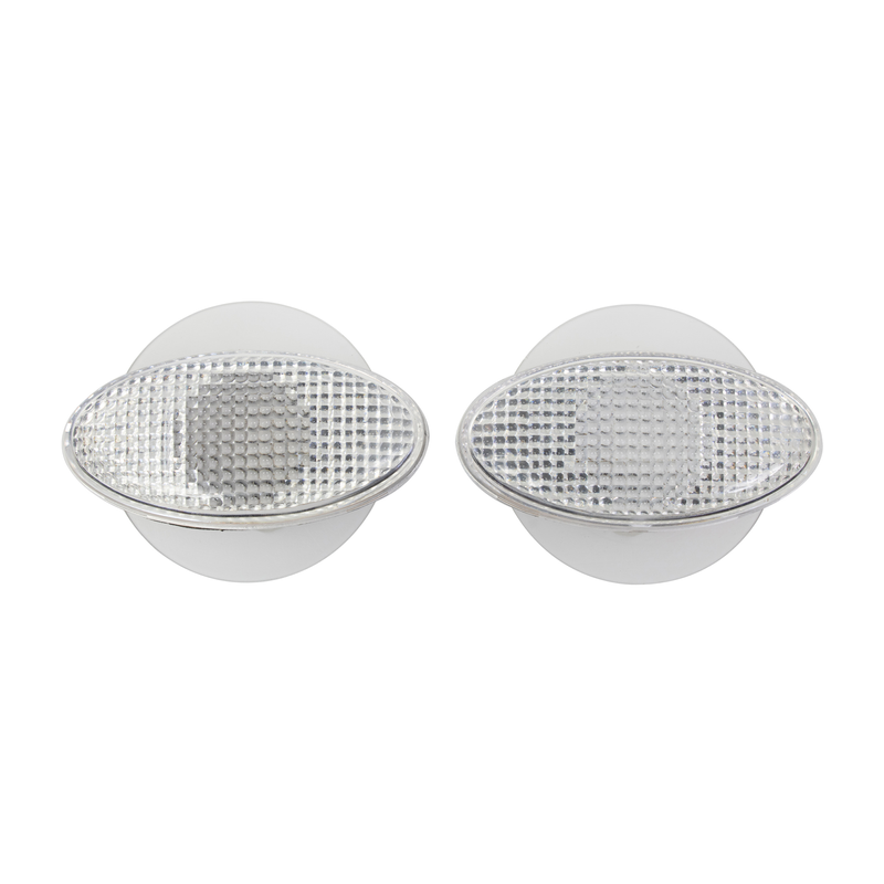 Mini clignotants de carénages ovales blanc