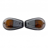 FAIRING INDICATORS ORIGINAL FLUSH MOUNT CARBON BODY AMBER LENS 12V23W