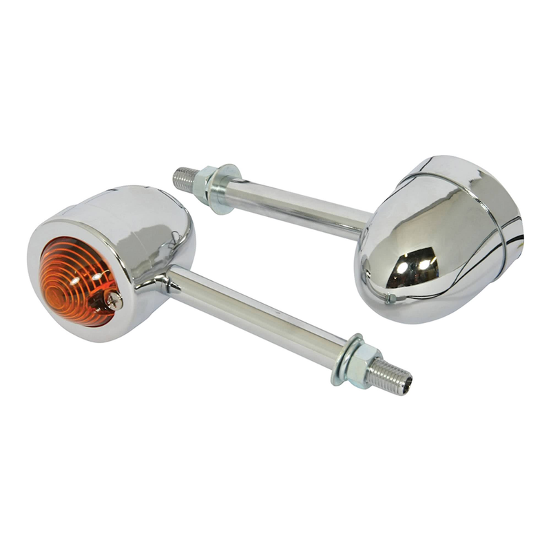 INDICATORS CUSTOM MINI EXTRA LONG STEM CHROME (PAIR)12v10w YG-U0055A/stem:10cm