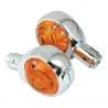 CLIGNOTANT CUSTOM ŒIL DE BŒUF, VERRE AMBRE 22MM  1 PIÈCE