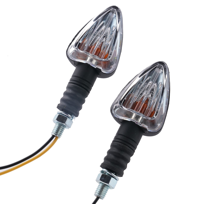 CLIGNOTANTS FLÈCHE AVEC MARQUAGE ARRIÈRE NOIR, VERRE TRANSPARENT 12V 23W BA9S