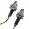CLIGNOTANTS FLÈCHE AVEC MARQUAGE ARRIÈRE NOIR, VERRE TRANSPARENT 12V 23W BA9S